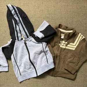 Armani Kids zip hoodie & Jacket. One is 9m one is 6m, but very similar in size.